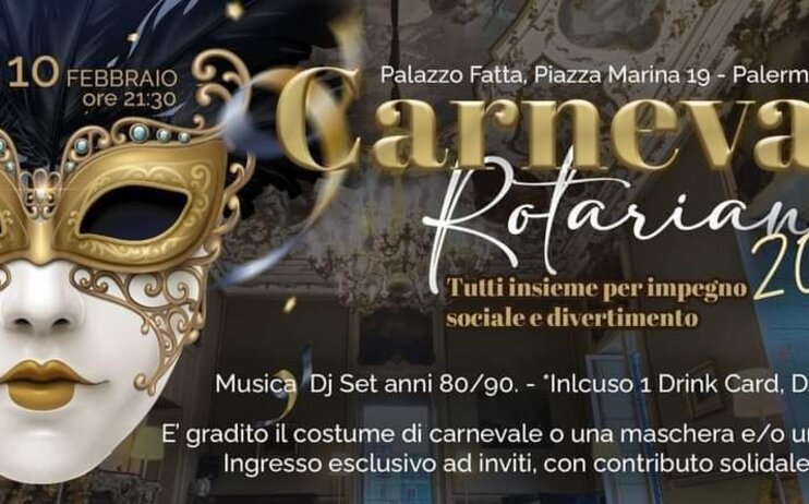 Gran Galà di Carnevale - 10 febbraio 2024 ore 21,30 - Palazzo Fatta, Piazza Marina 19 Palermo